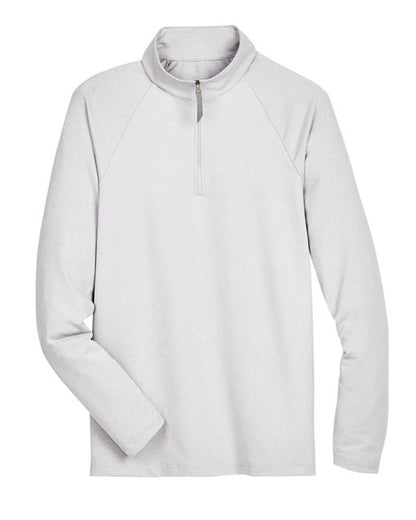 Custom Embroidered Devon & Jones CrownLux Performance™ Men's Clubhouse Micro-Stripe Quarter-Zip - DG480