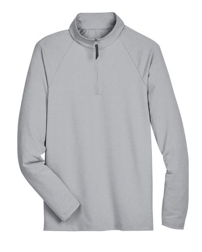 Custom Embroidered Devon & Jones CrownLux Performance™ Men's Clubhouse Micro-Stripe Quarter-Zip - DG480