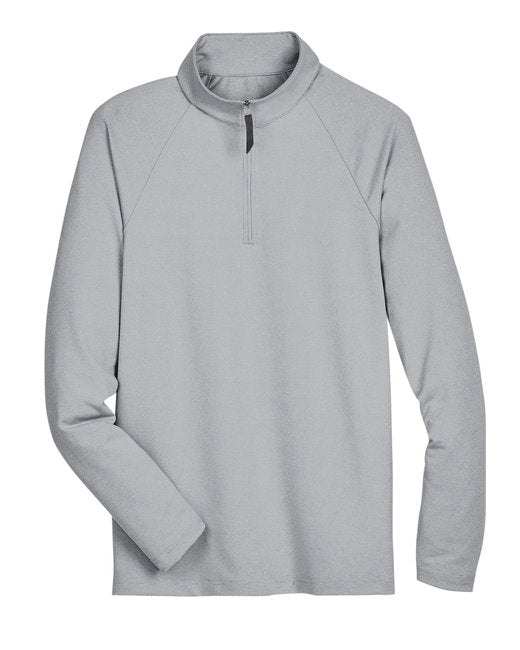 Custom Embroidered Devon & Jones CrownLux Performance™ Men's Clubhouse Micro-Stripe Quarter-Zip - DG480