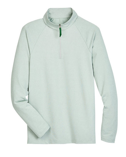 Custom Embroidered Devon & Jones CrownLux Performance™ Men's Clubhouse Micro-Stripe Quarter-Zip - DG480