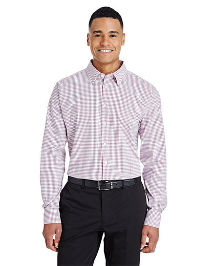 Custom Embroidered Devon & Jones CrownLux Performance™ Men's Micro Windowpane Shirt - DG540