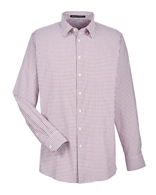 Custom Embroidered Devon & Jones CrownLux Performance™ Men's Micro Windowpane Shirt - DG540