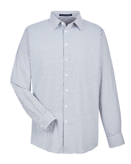 Custom Embroidered Devon & Jones CrownLux Performance™ Men's Micro Windowpane Shirt - DG540