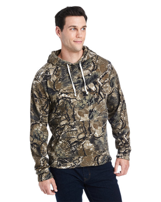 Custom Embroidered J America Adult Triblend Pullover Fleece Hooded Sweatshirt - JA8871