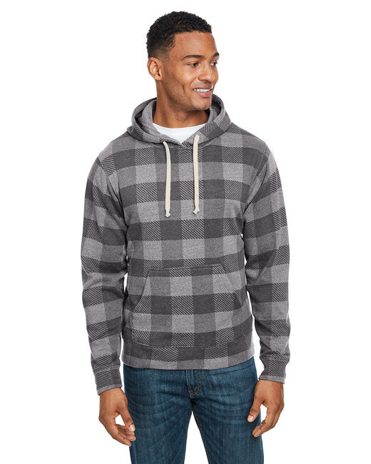 Custom Embroidered J America Adult Triblend Pullover Fleece Hooded Sweatshirt - JA8871