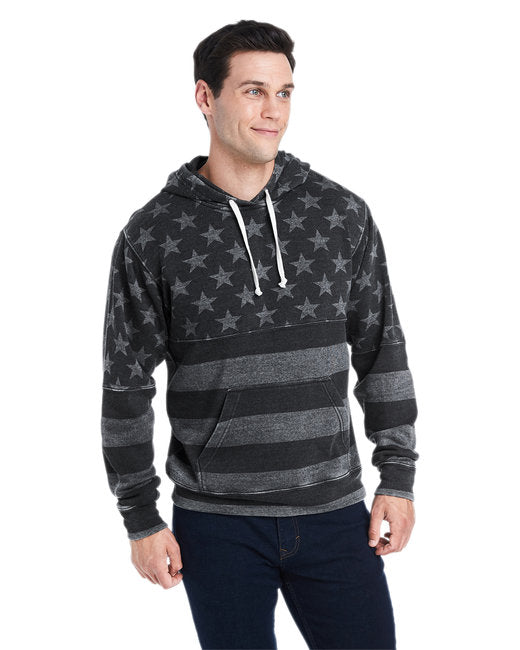Custom Embroidered J America Adult Triblend Pullover Fleece Hooded Sweatshirt - JA8871