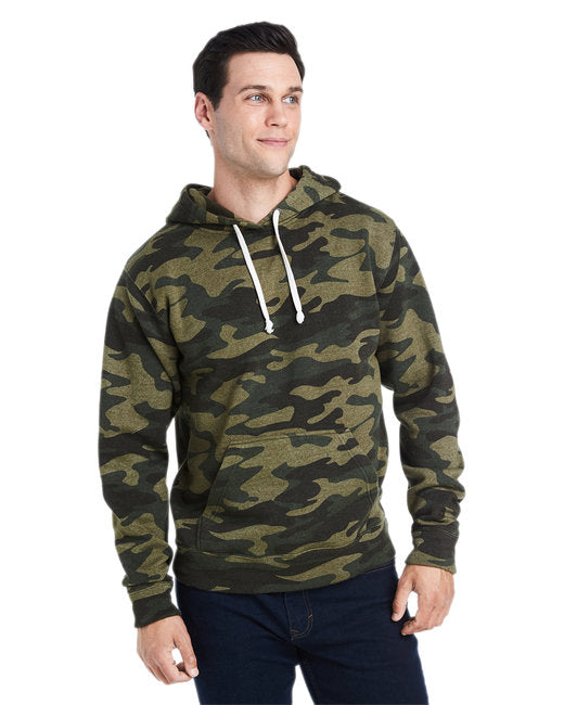 Custom Embroidered J America Adult Triblend Pullover Fleece Hooded Sweatshirt - JA8871