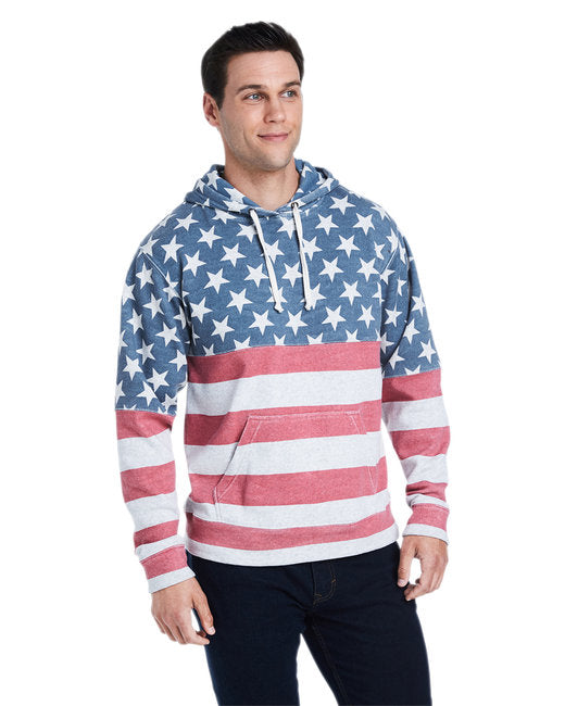 Custom Embroidered J America Adult Triblend Pullover Fleece Hooded Sweatshirt - JA8871