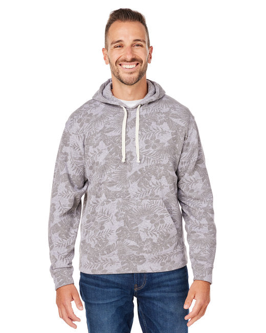 Custom Embroidered J America Adult Triblend Pullover Fleece Hooded Sweatshirt - JA8871