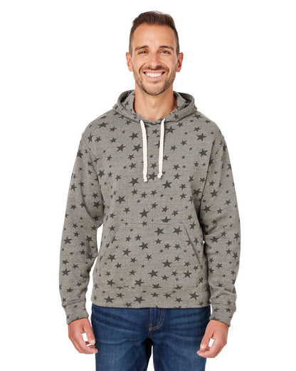 Custom Embroidered J America Adult Triblend Pullover Fleece Hooded Sweatshirt - JA8871