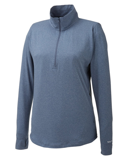 Custom Embroidered Nautica Ladies' Saltwater Quarter-Zip Pullover - N17925