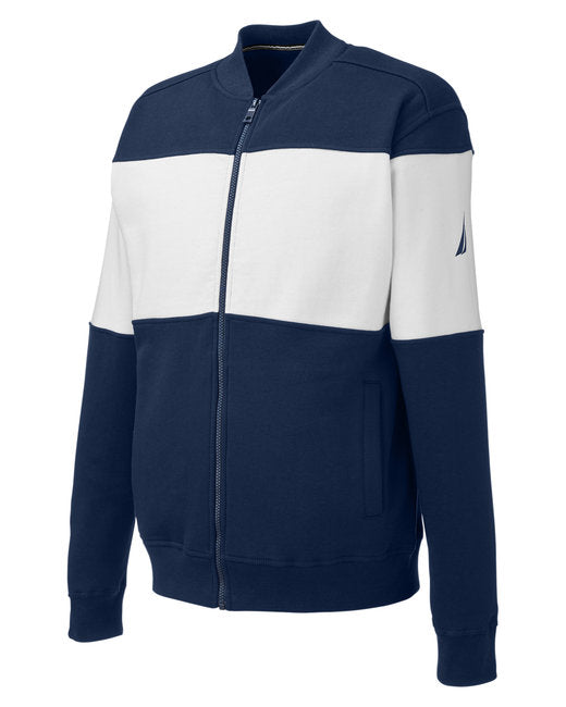 Custom Embroidered Nautica Anchor Bomber Full-Zip Fleece Jacket - N17928