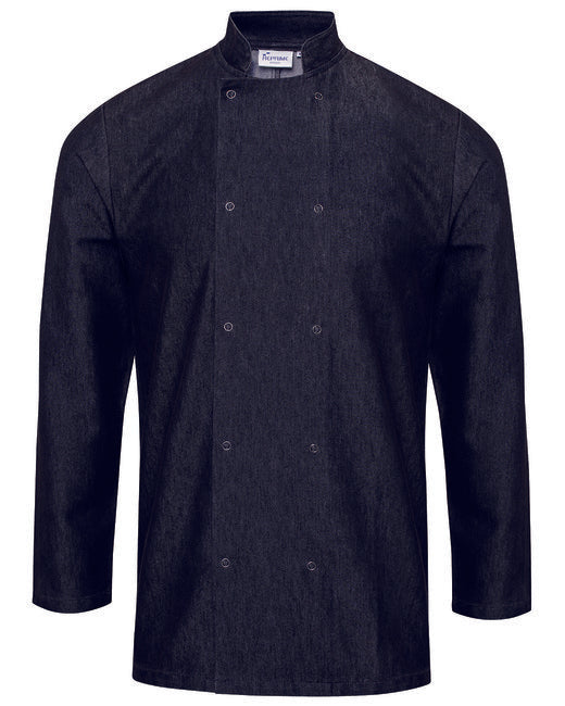 Custom Embroidered Artisan Collection by Reprime Unisex Denim Chef's Coat - RP660