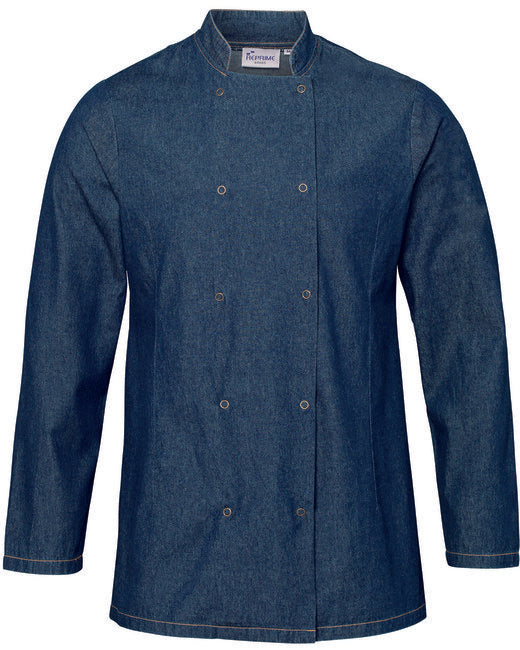 Custom Embroidered Artisan Collection by Reprime Unisex Denim Chef's Coat - RP660