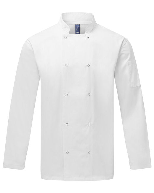 Custom Embroidered Artisan Collection by Reprime Unisex Studded Front Long-Sleeve Chef's Coat - RP665